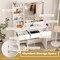 Costway Vanity Set Dressing Table and Chair Set with 3 Lighting Modes & Mirror and Lights White/Black